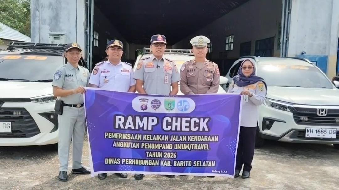 Jasa Raharja Kalteng Dukung Ramp Check Armada Travel di Barito Selatan, Perkuat Upaya Pencegahan Kecelakaan